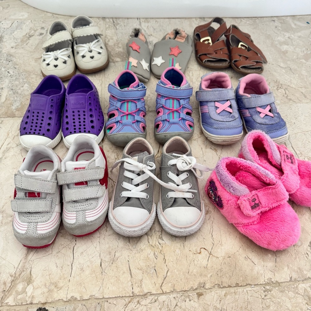 Toddler girls native puma converse Ugg bootie sneaker slipper shoes lot Sz 5